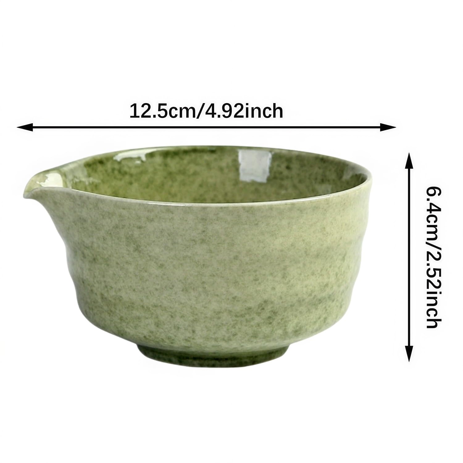 Amazon.com: Matcha Bowl with Spout, Wavy Ceramic Tea Container
